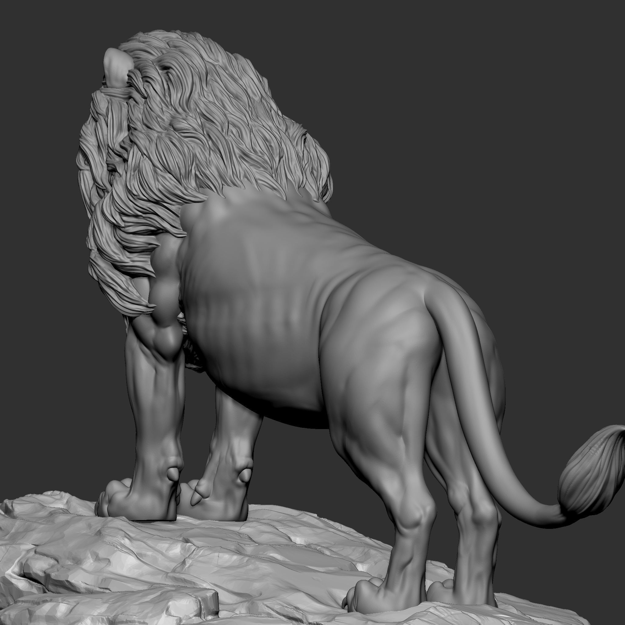 Lion 3d print model statue 3D print model_7