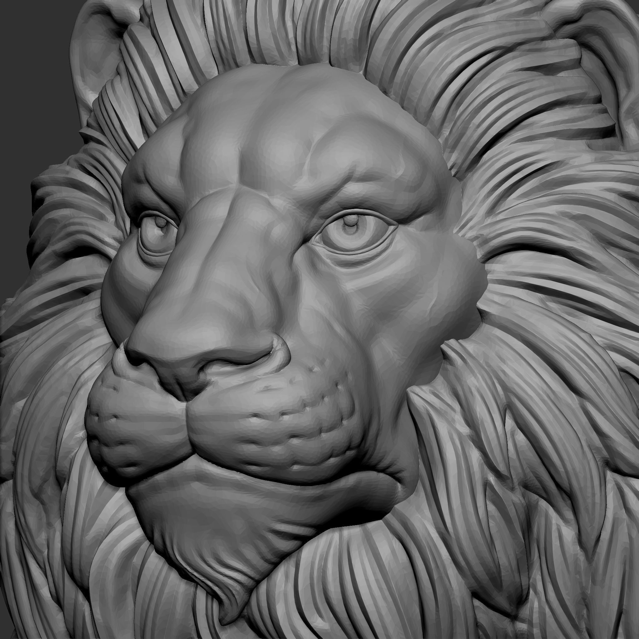 Lion 3d print model statue 3D print model_8