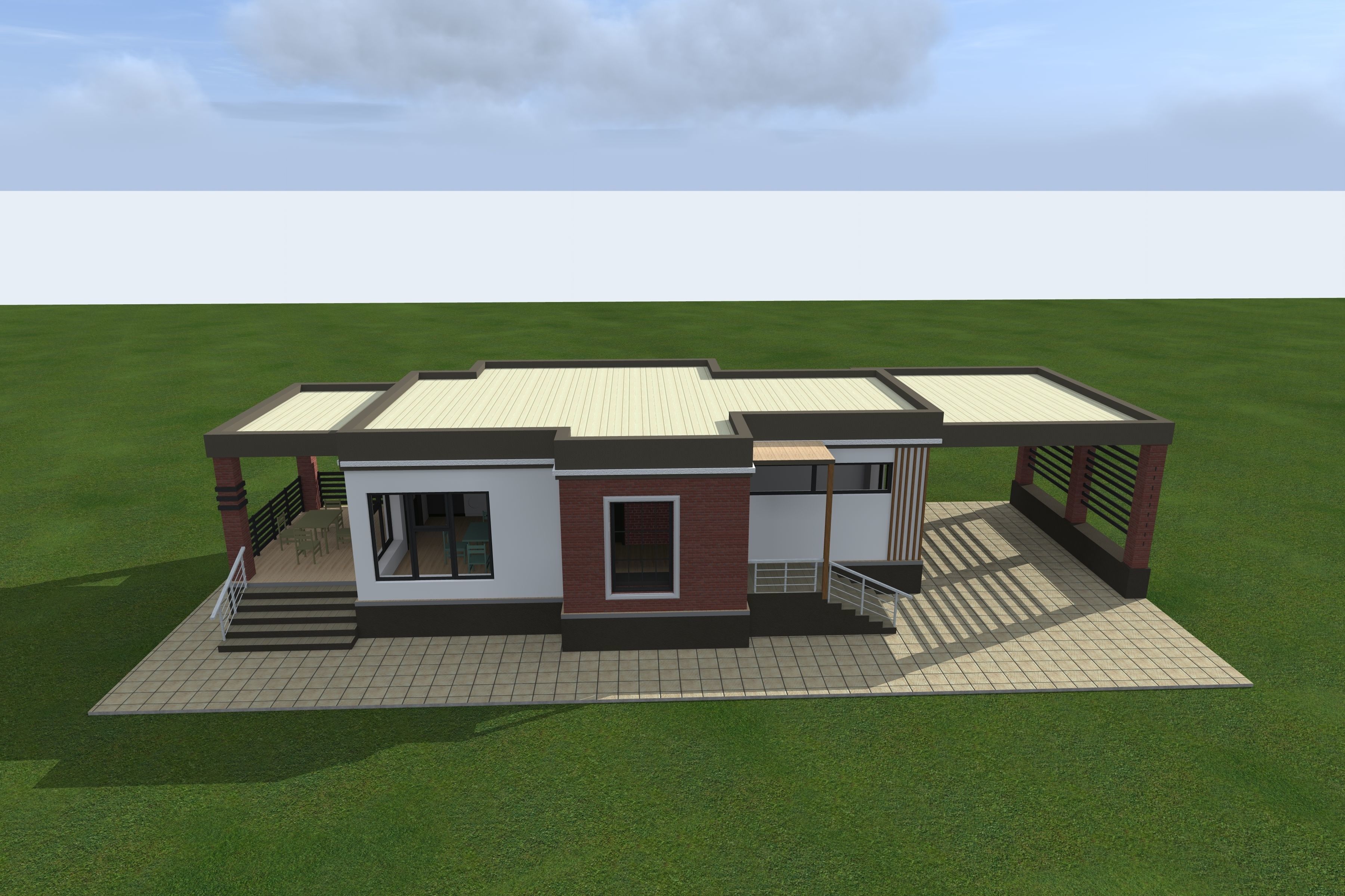 moden house  with plan 3D model_6