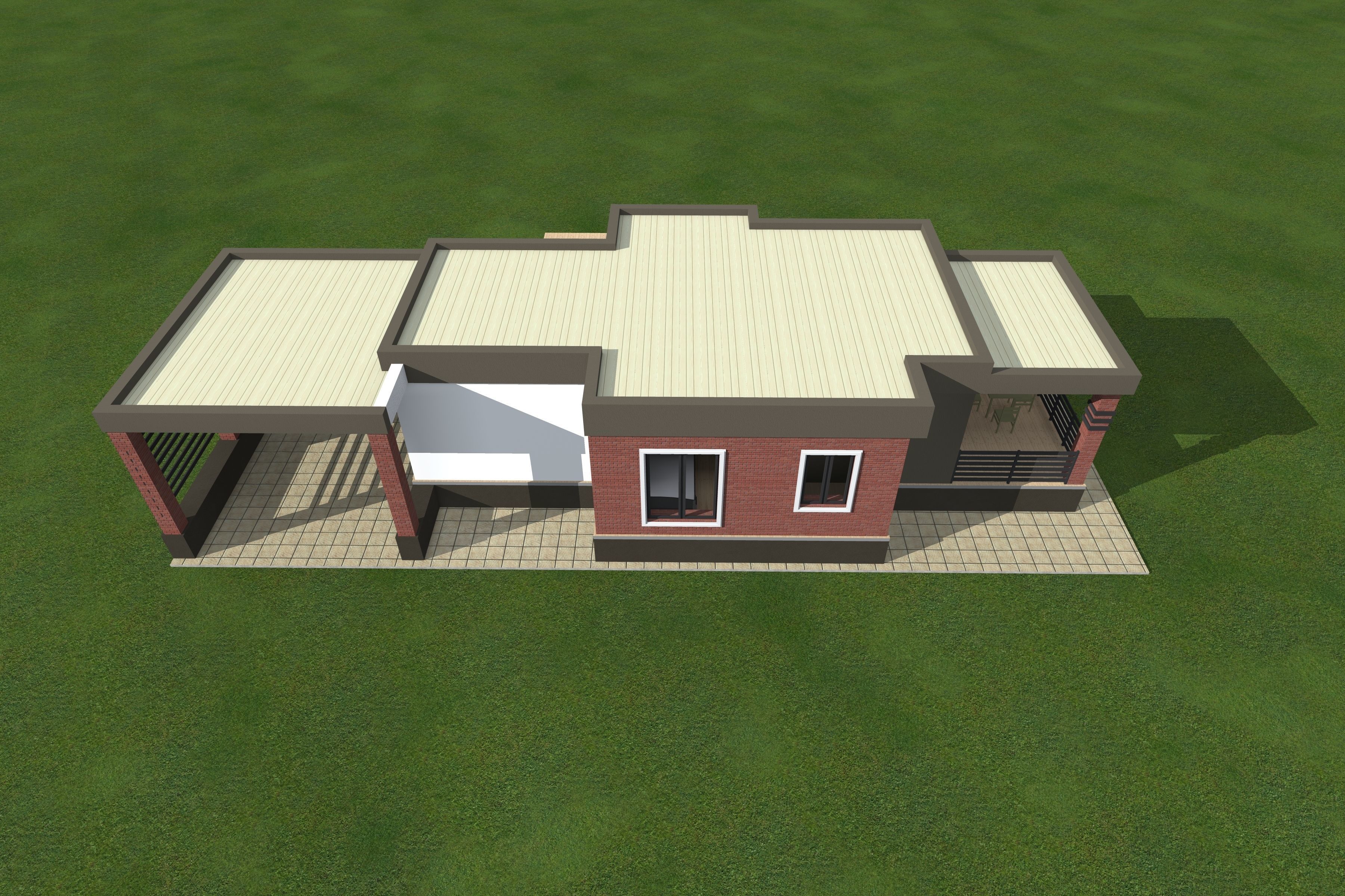 moden house  with plan 3D model_7
