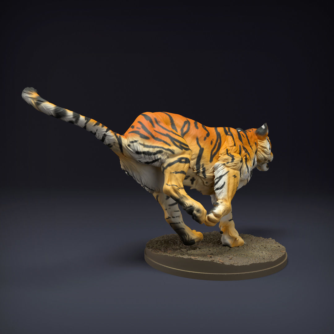 Bengal Tiger Run for 3D Printing 3D print model_3