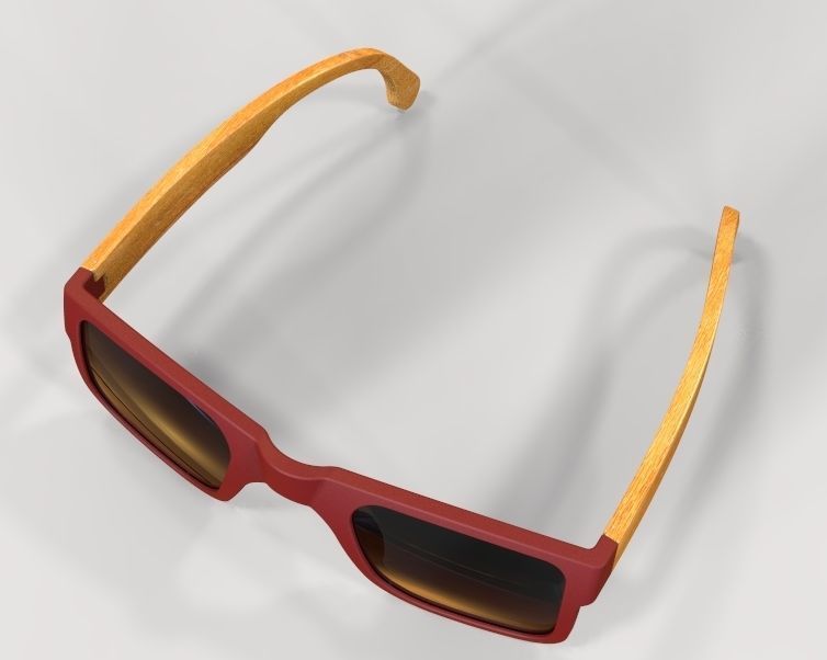 Sunglass-02 wooden sunglasses 3D print model_21