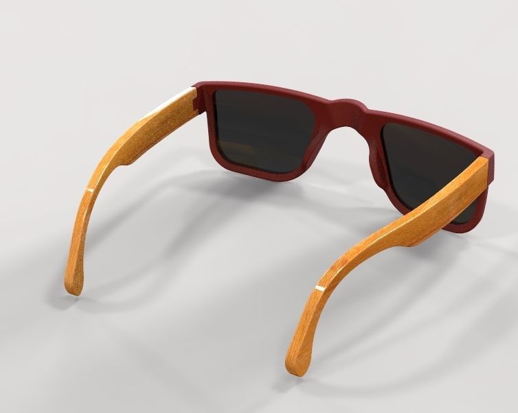 Sunglass-02 wooden sunglasses 3D print model_28