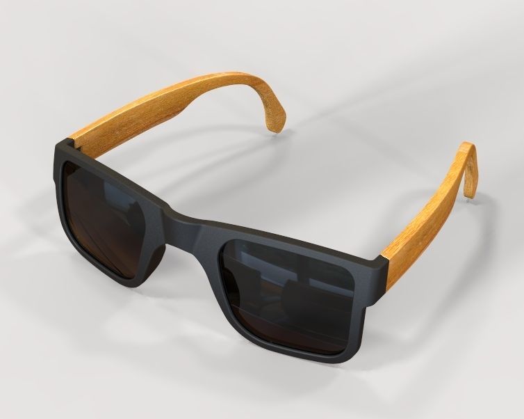 Sunglass-02 wooden sunglasses 3D print model_15