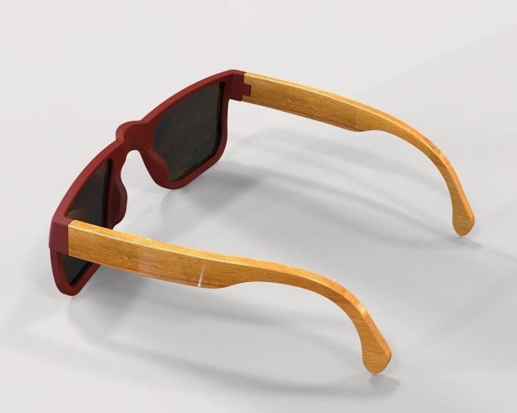 Sunglass-02 wooden sunglasses 3D print model_26