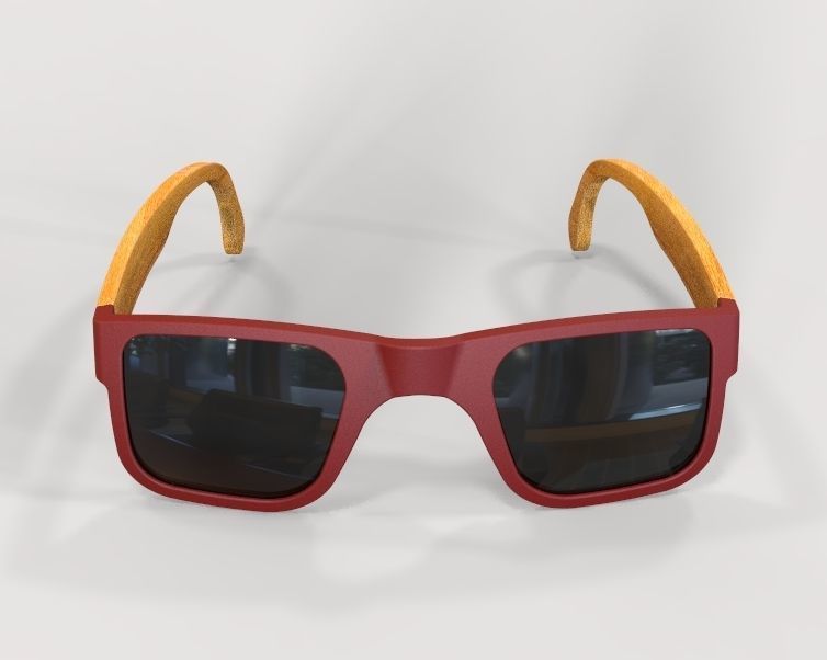 Sunglass-02 wooden sunglasses 3D print model_17