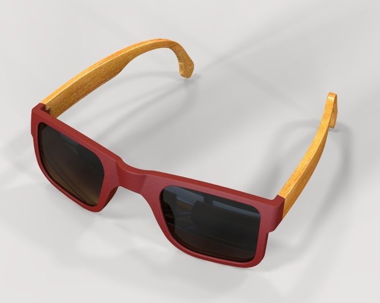 Sunglass-02 wooden sunglasses 3D print model_22