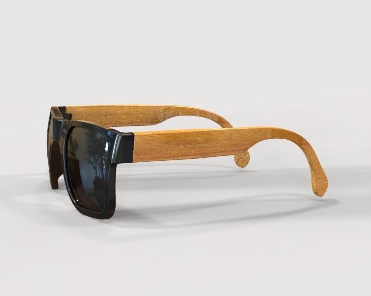 Sunglass-02 wooden sunglasses 3D print model_9