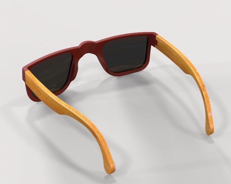 Sunglass-02 wooden sunglasses 3D print model_2