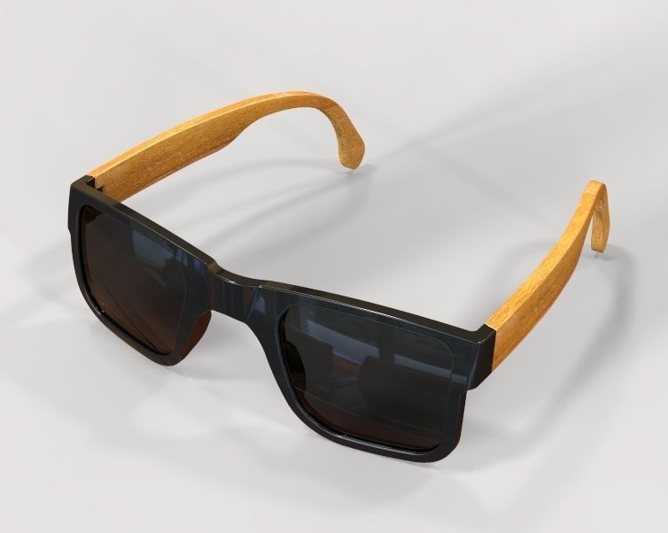 Sunglass-02 wooden sunglasses 3D print model_13