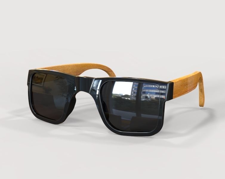 Sunglass-02 wooden sunglasses 3D print model_12