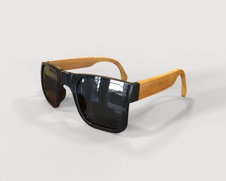 Sunglass-02 wooden sunglasses 3D print model_6