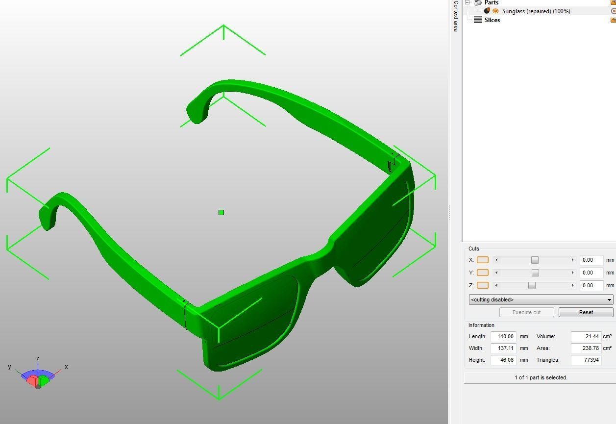 Sunglass-02 wooden sunglasses 3D print model_46
