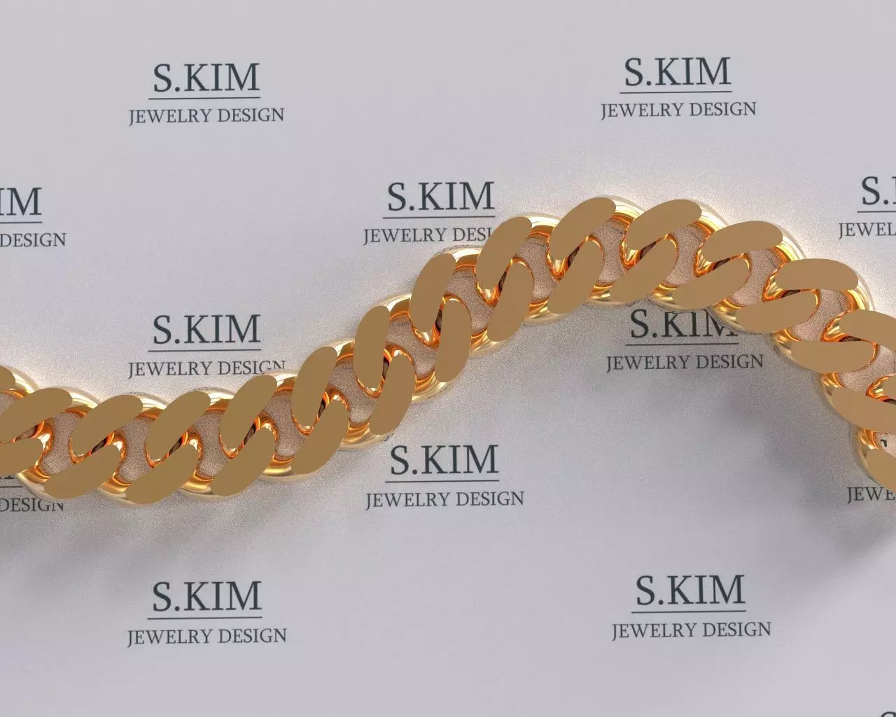 Miami Cuban chain link 3D print model_0