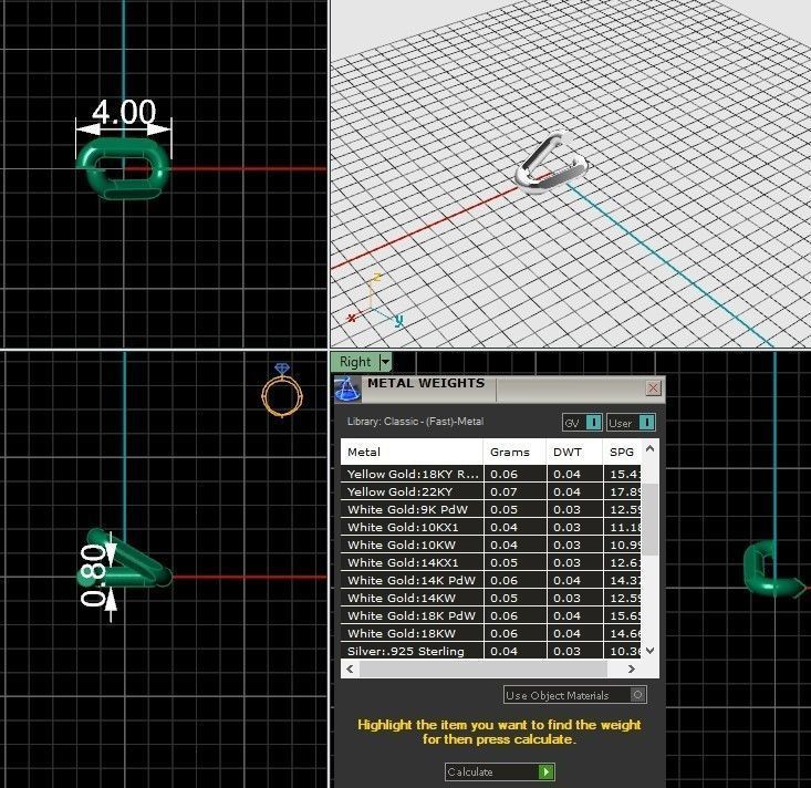 Anchor chain link 4 sizes 3D print model_7