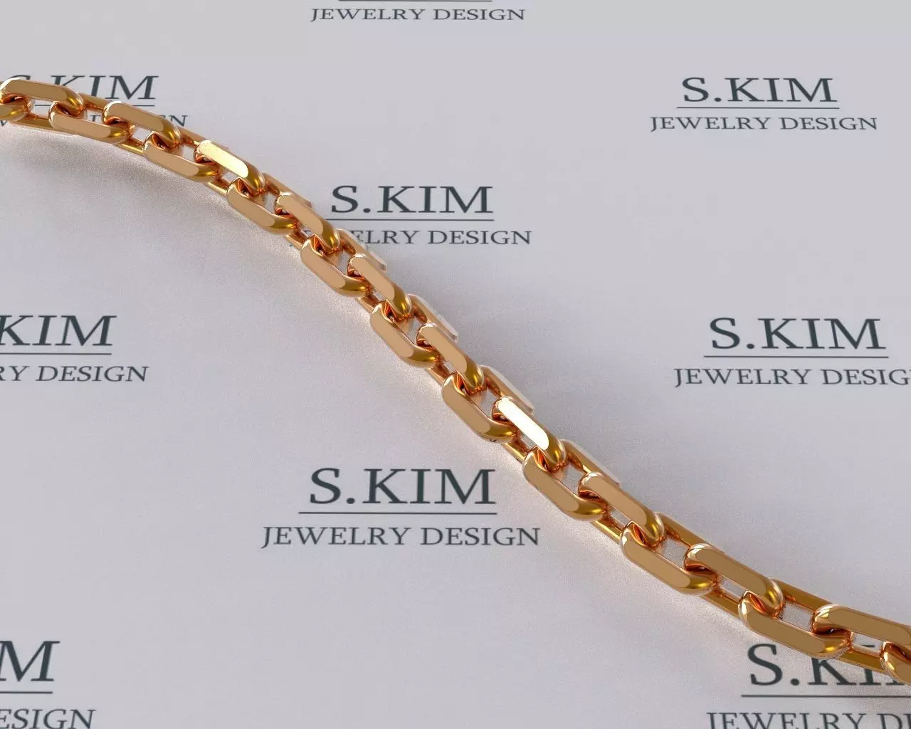 Anchor chain link 4 sizes 3D print model_0