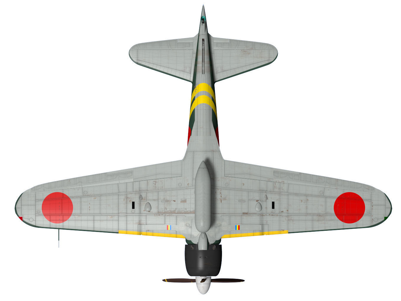 A6M3 Zero fighter Type 22 3D model_18