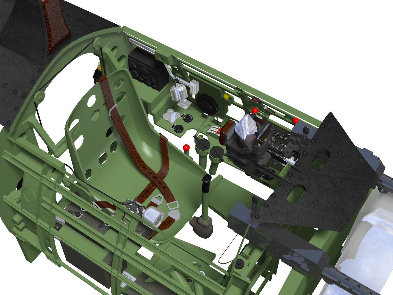 A6M3 Zero fighter Type 22 3D model_11