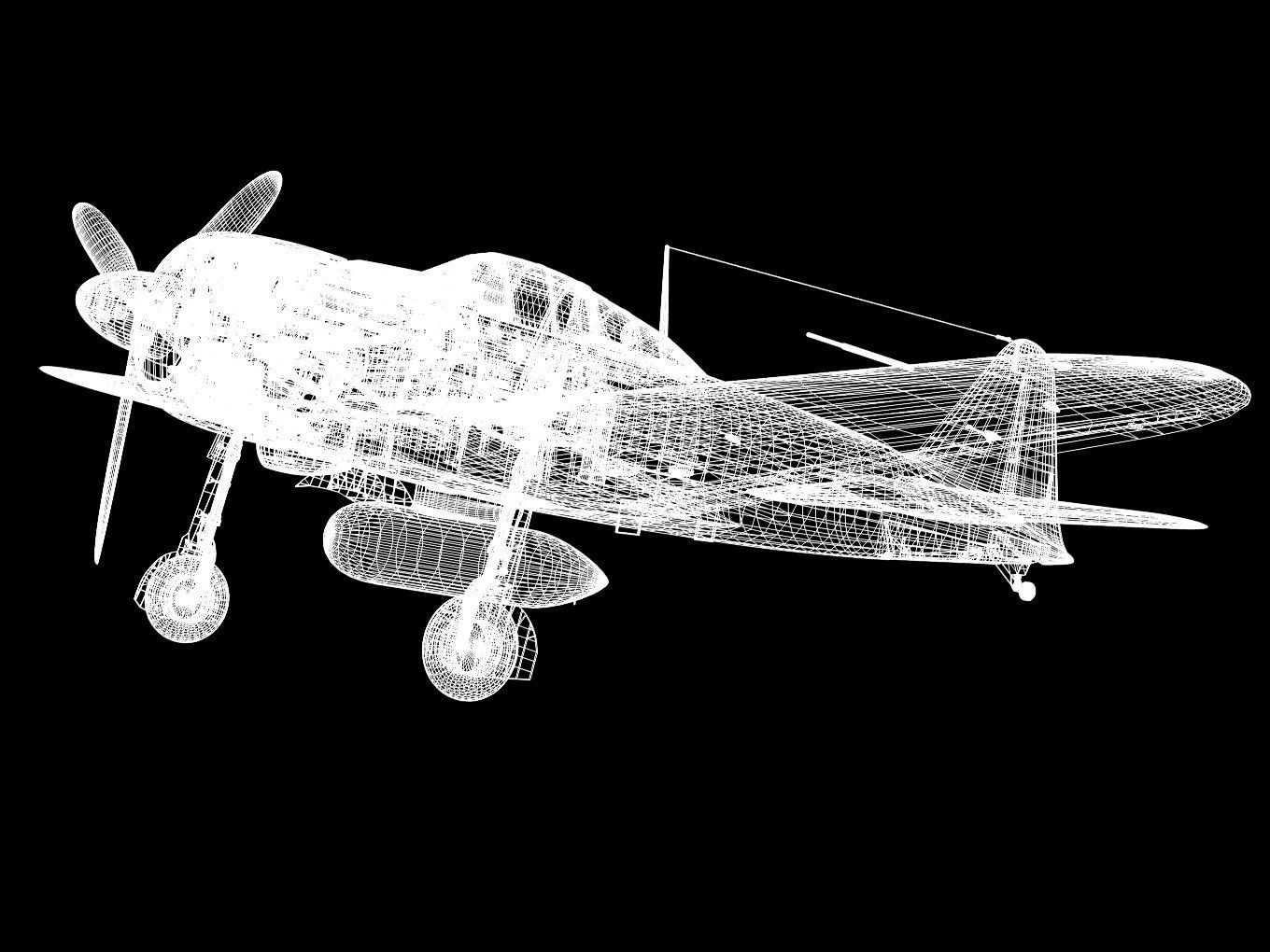A6M3 Zero fighter Type 22 3D model_20