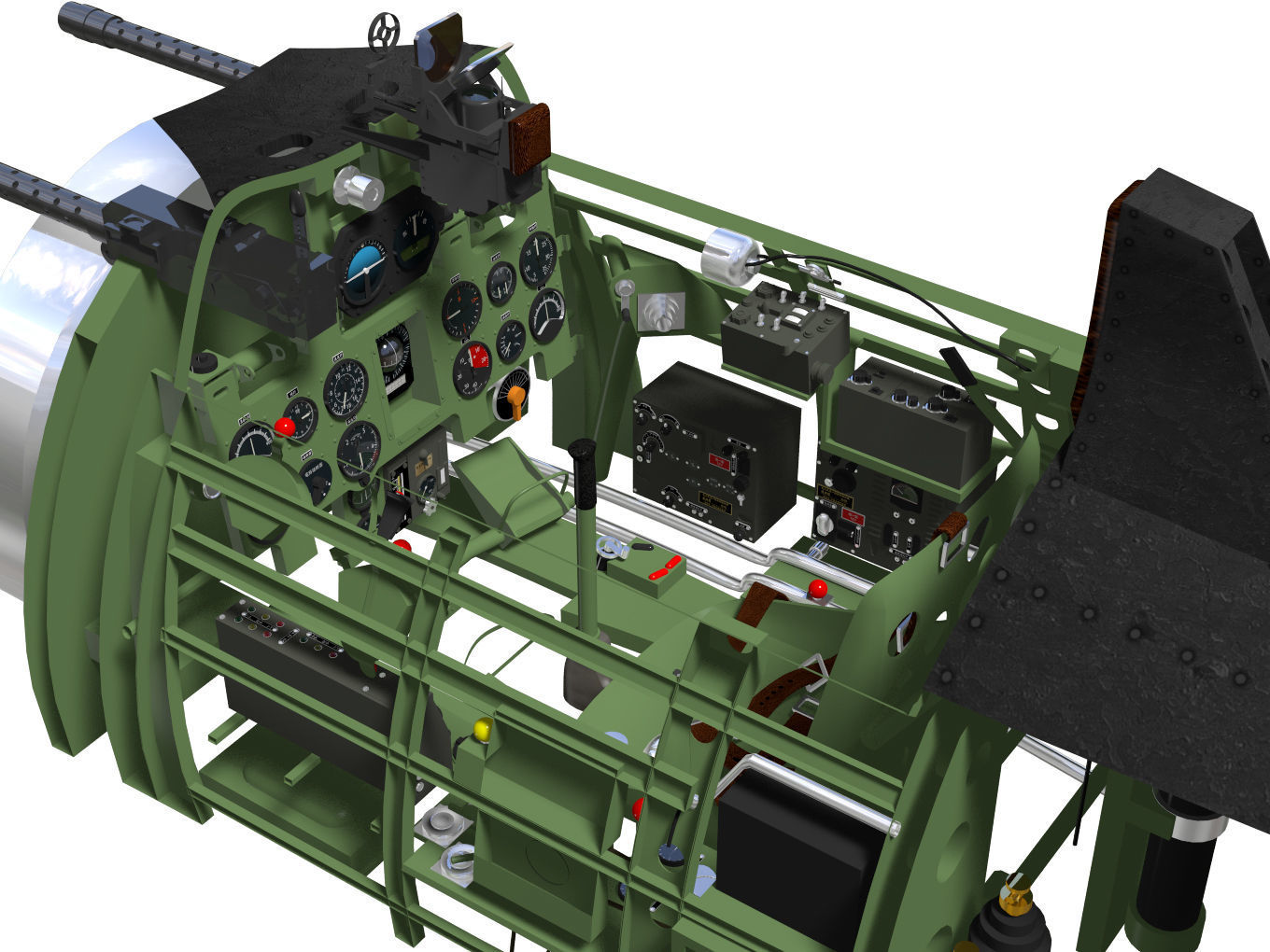 A6M3 Zero fighter Type 22 3D model_10