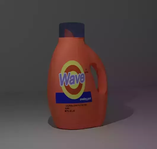Detergent low poly 3d model wave laundry