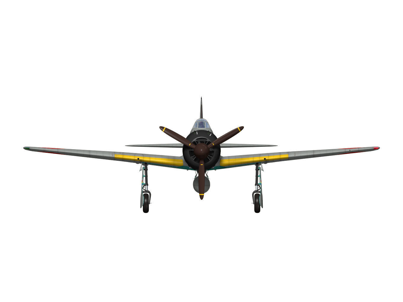 A6M3 Zero fighter Type 32 Hamp 3D model_16