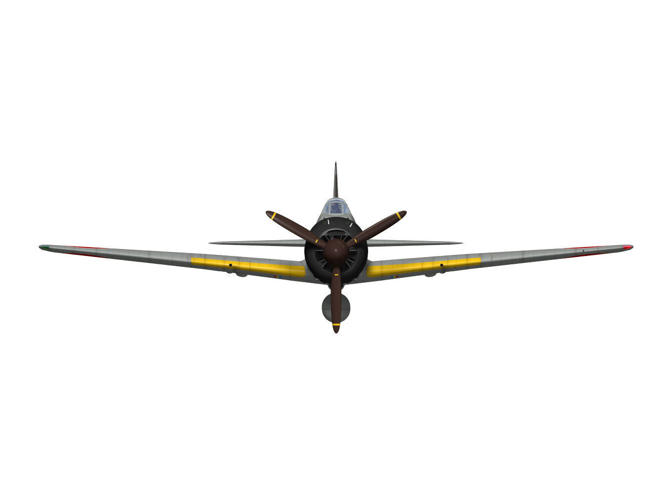 A6M3 Zero fighter Type 32 Hamp 3D model_15