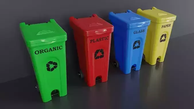 Plastic mobile waste containers