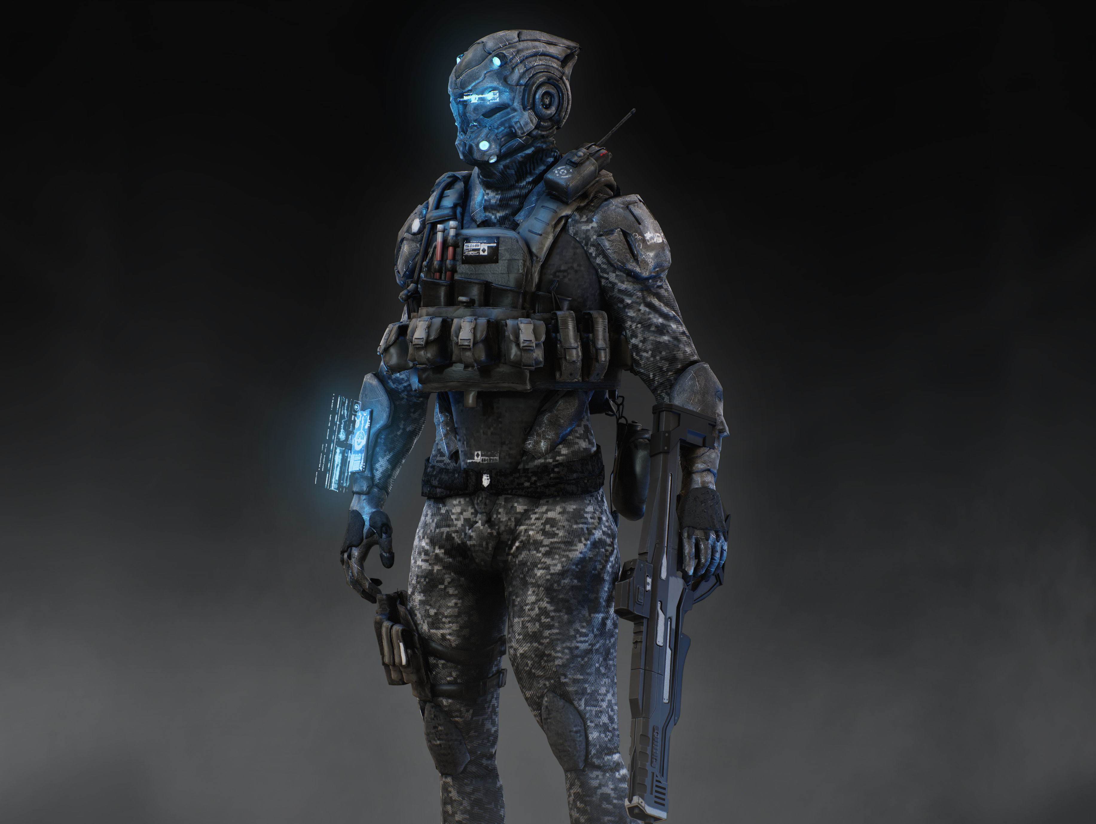 3D model Sci Fi Soldier VR / AR / low-poly rigged | CGTrader