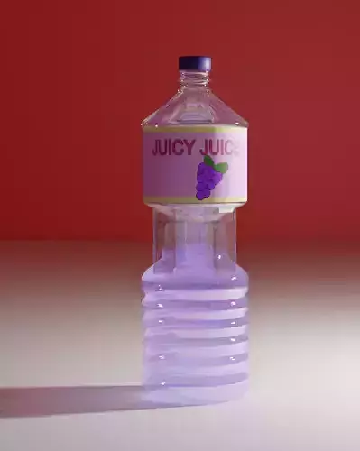 Grape flavored drink water 3d model