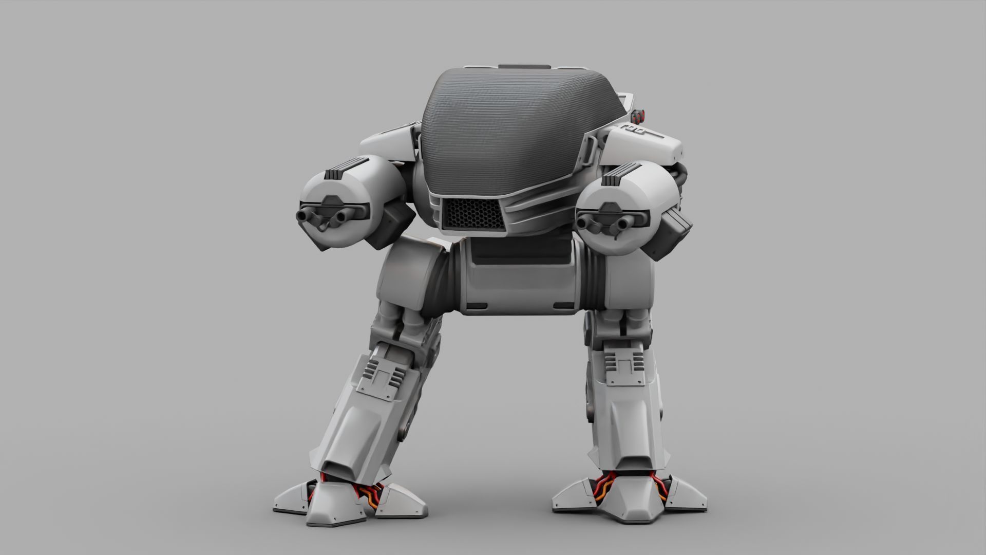 ROBOCOP rigged  -  animated 3D model_1
