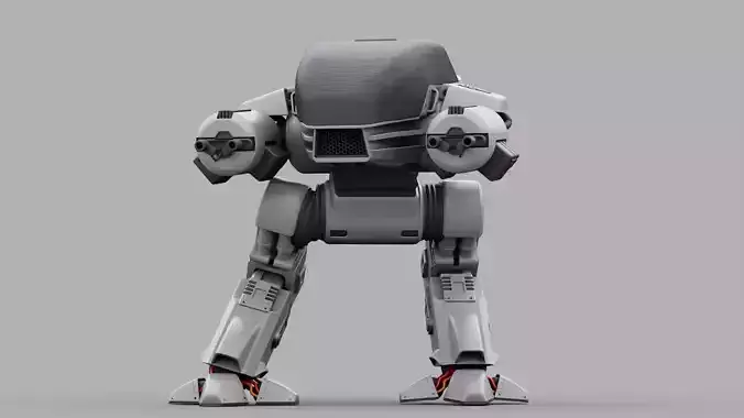 ROBOCOP rigged  -  animated 3D model