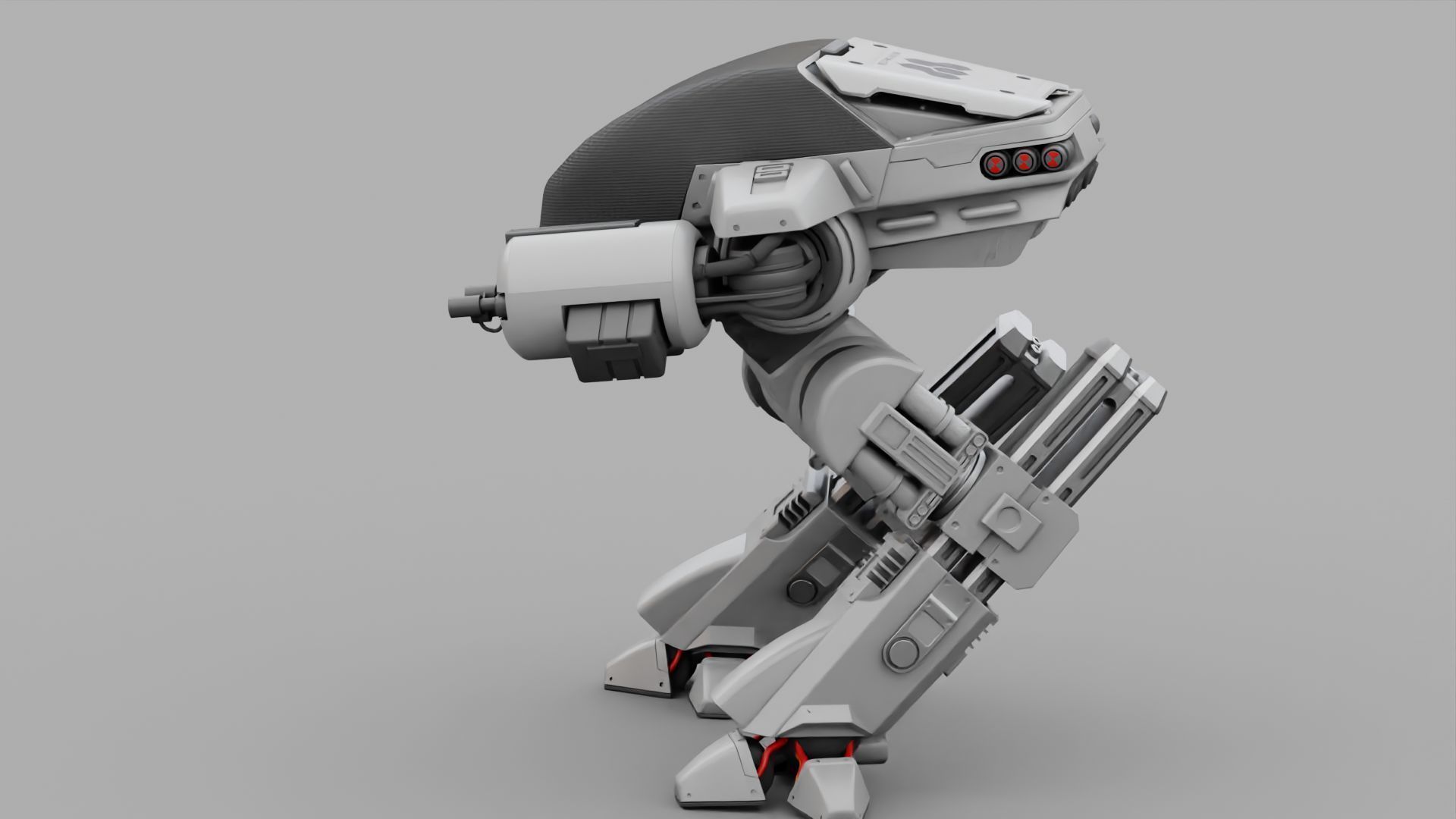 ROBOCOP rigged  -  animated 3D model_5