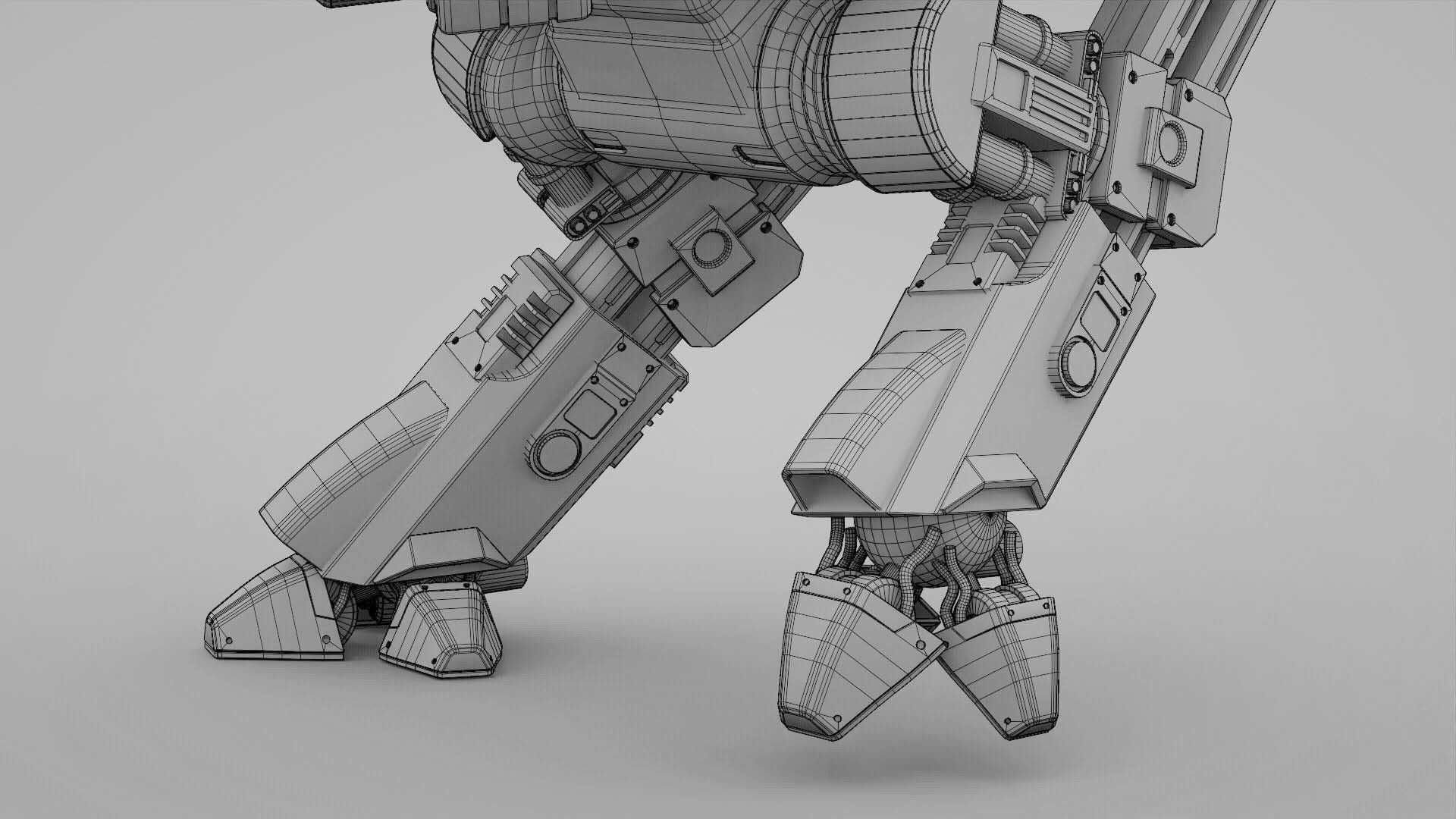 ROBOCOP rigged  -  animated 3D model_40