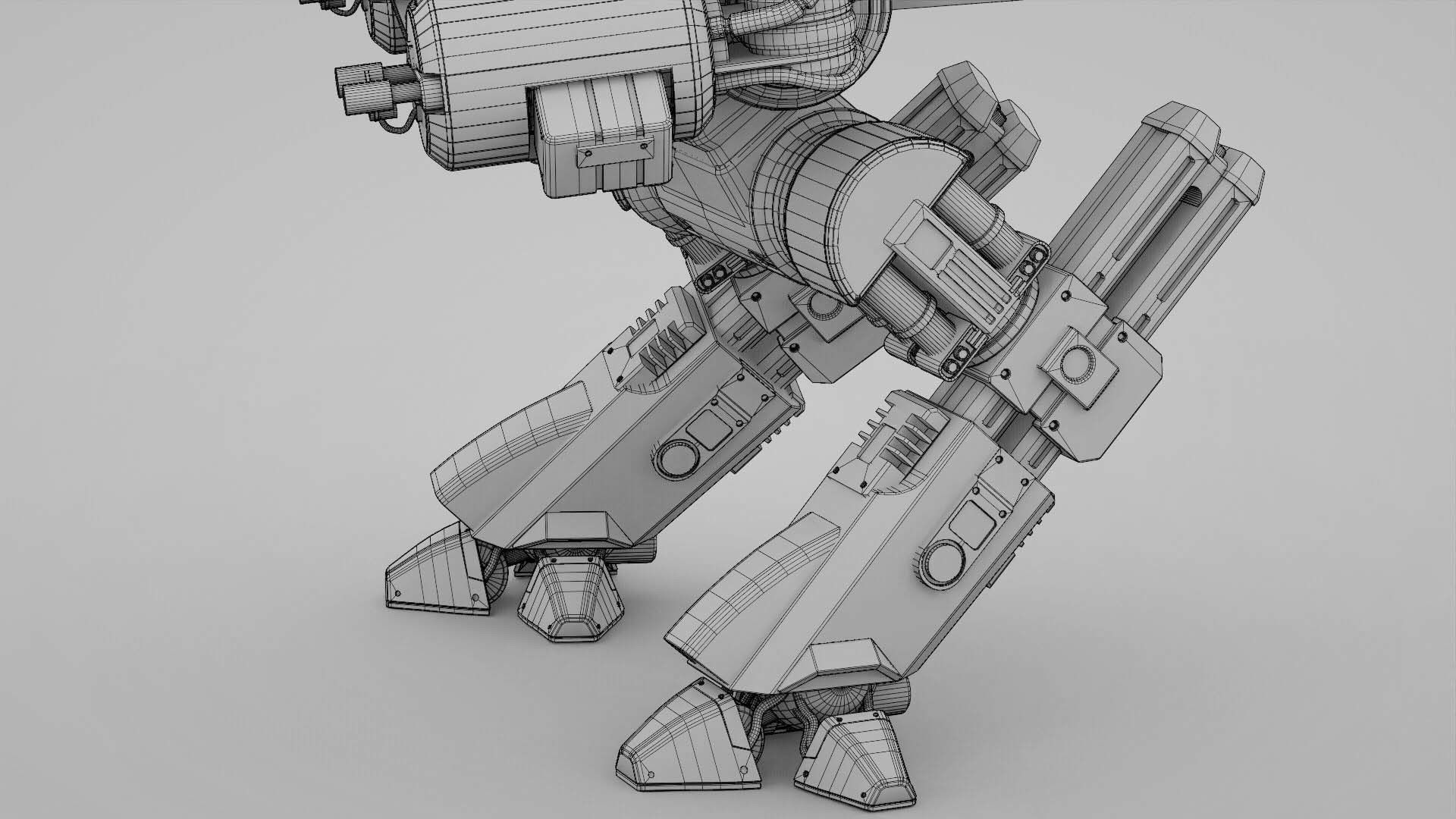 ROBOCOP rigged  -  animated 3D model_33