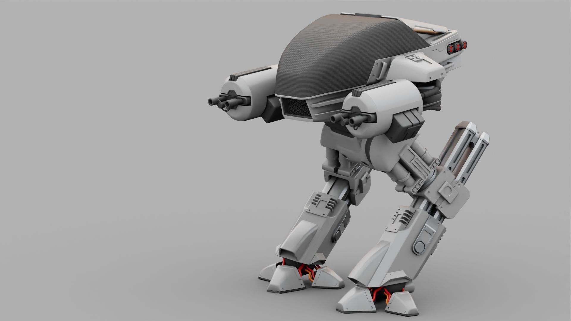 ROBOCOP rigged  -  animated 3D model_27