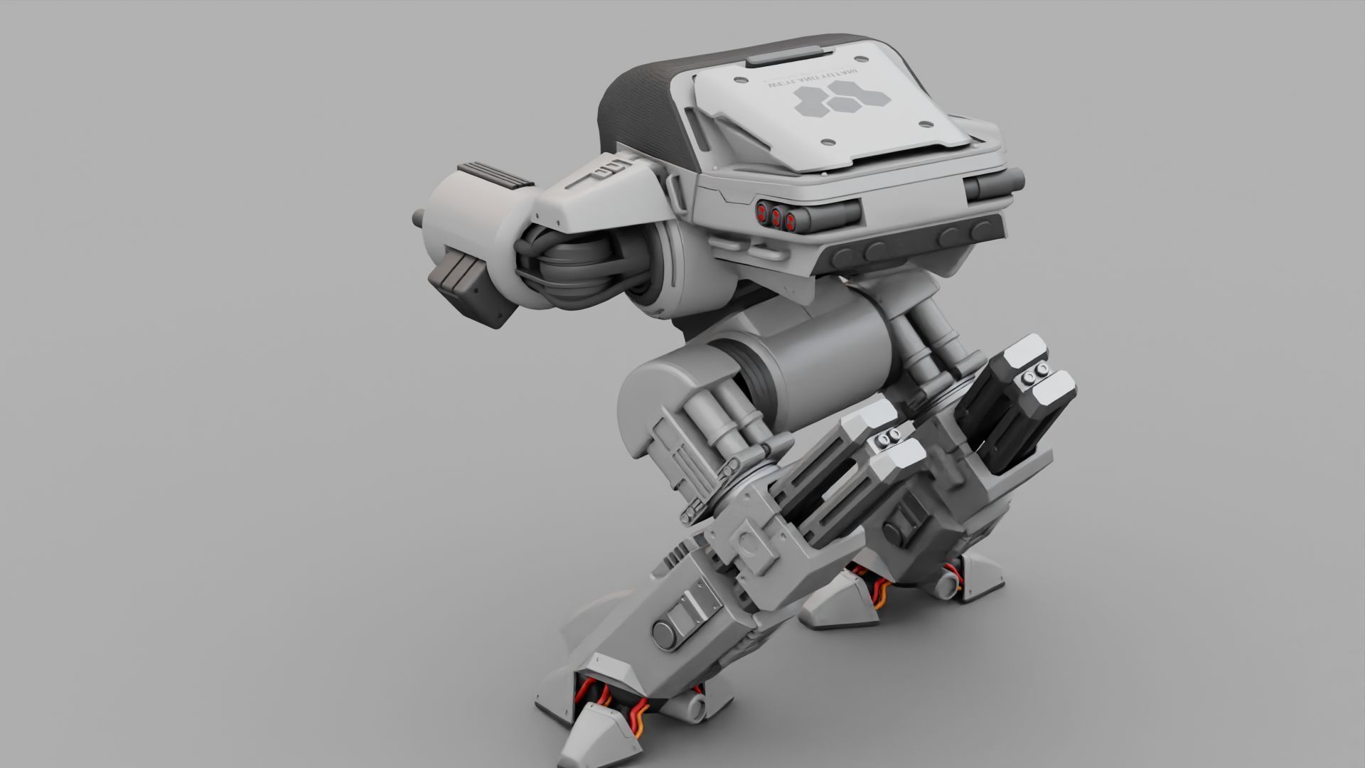 ROBOCOP rigged  -  animated 3D model_7