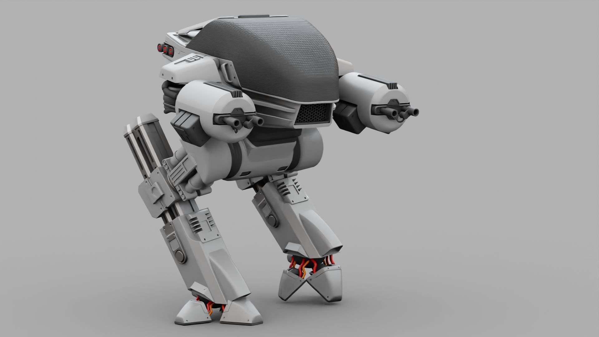 ROBOCOP rigged  -  animated 3D model_30