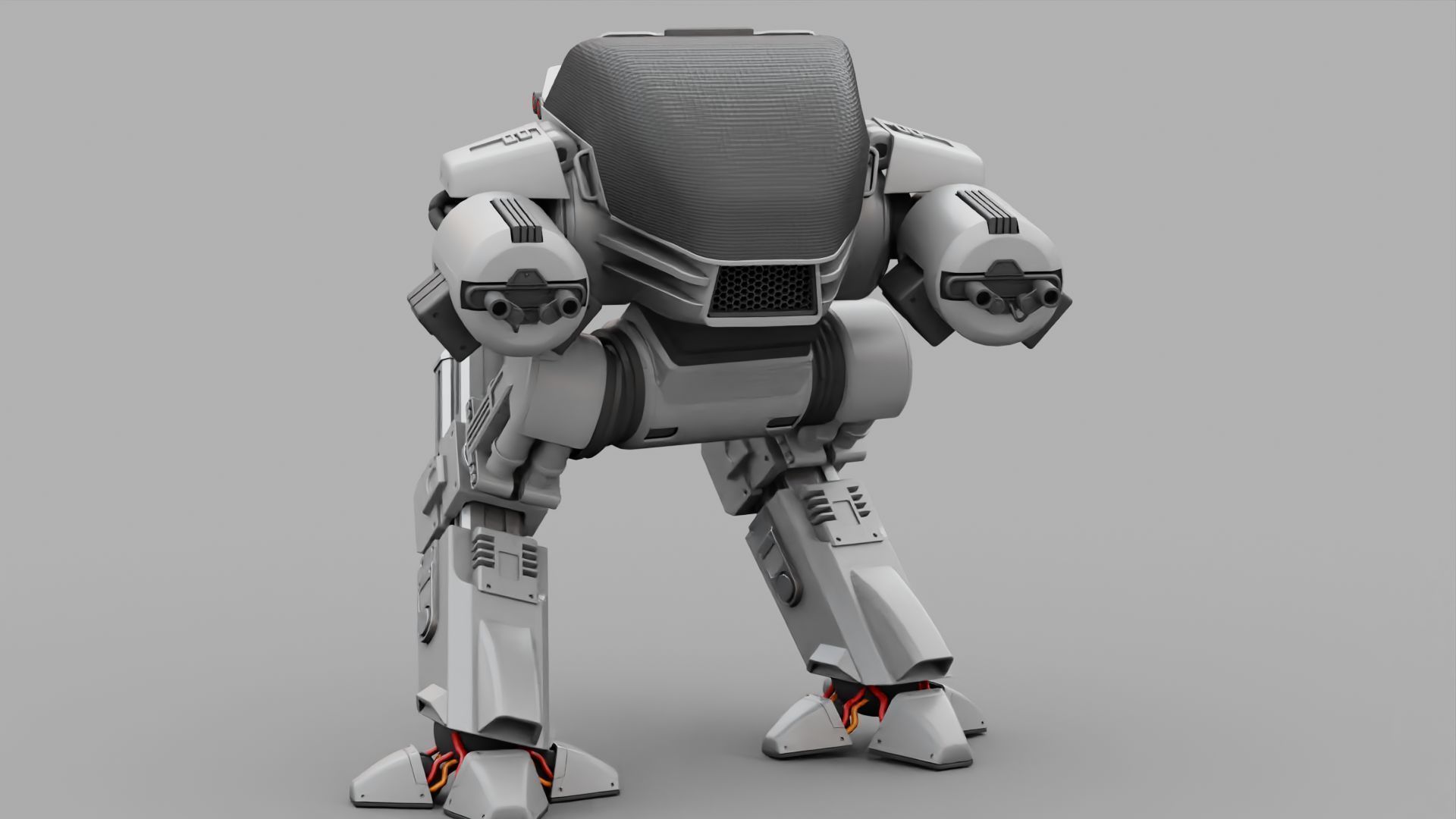 ROBOCOP rigged  -  animated 3D model_14