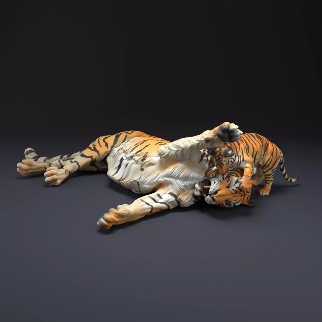 Bengal Tiger and Cub for 3D Printing 3D print model
