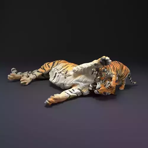 Bengal Tiger and Cub for 3D Printing