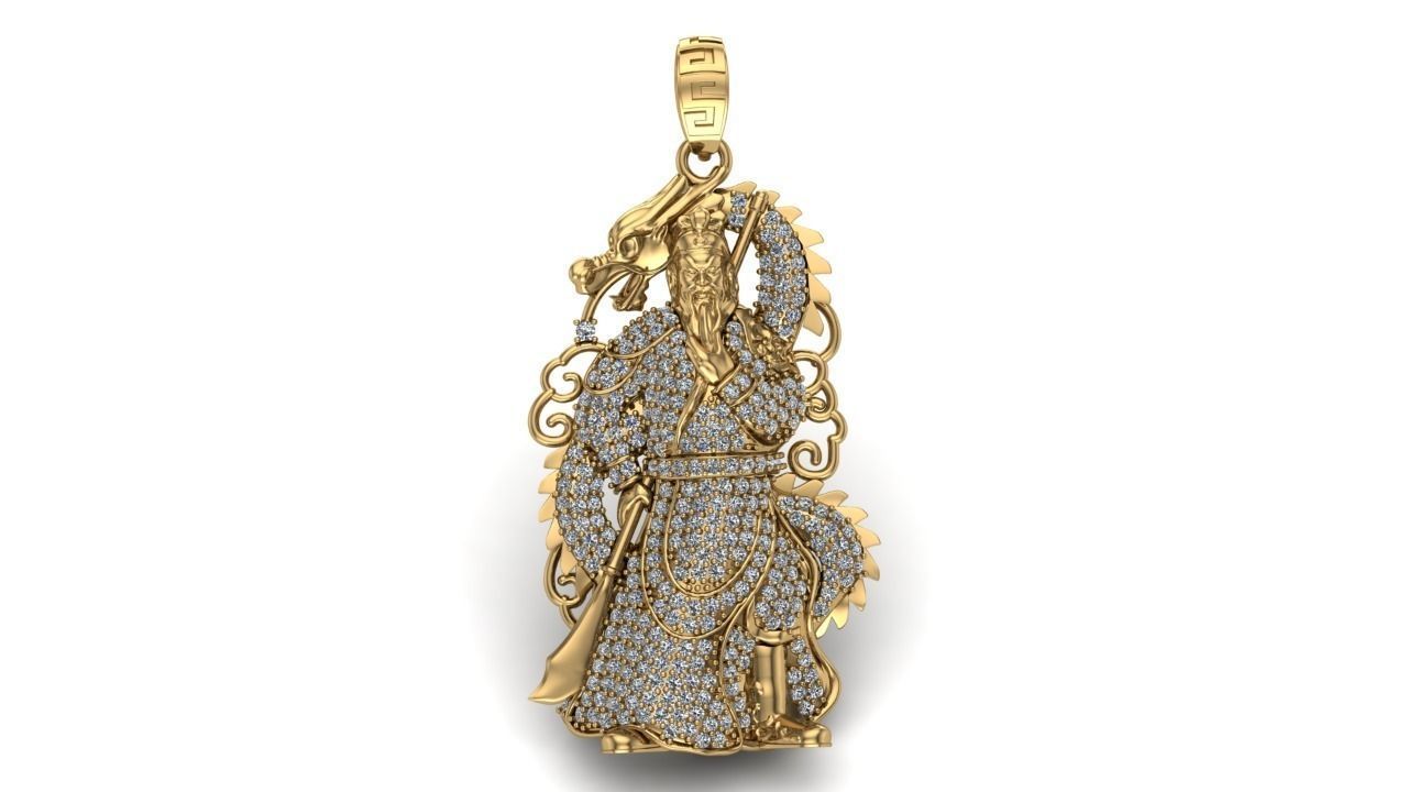 Warrior Pendant 3D print model_3