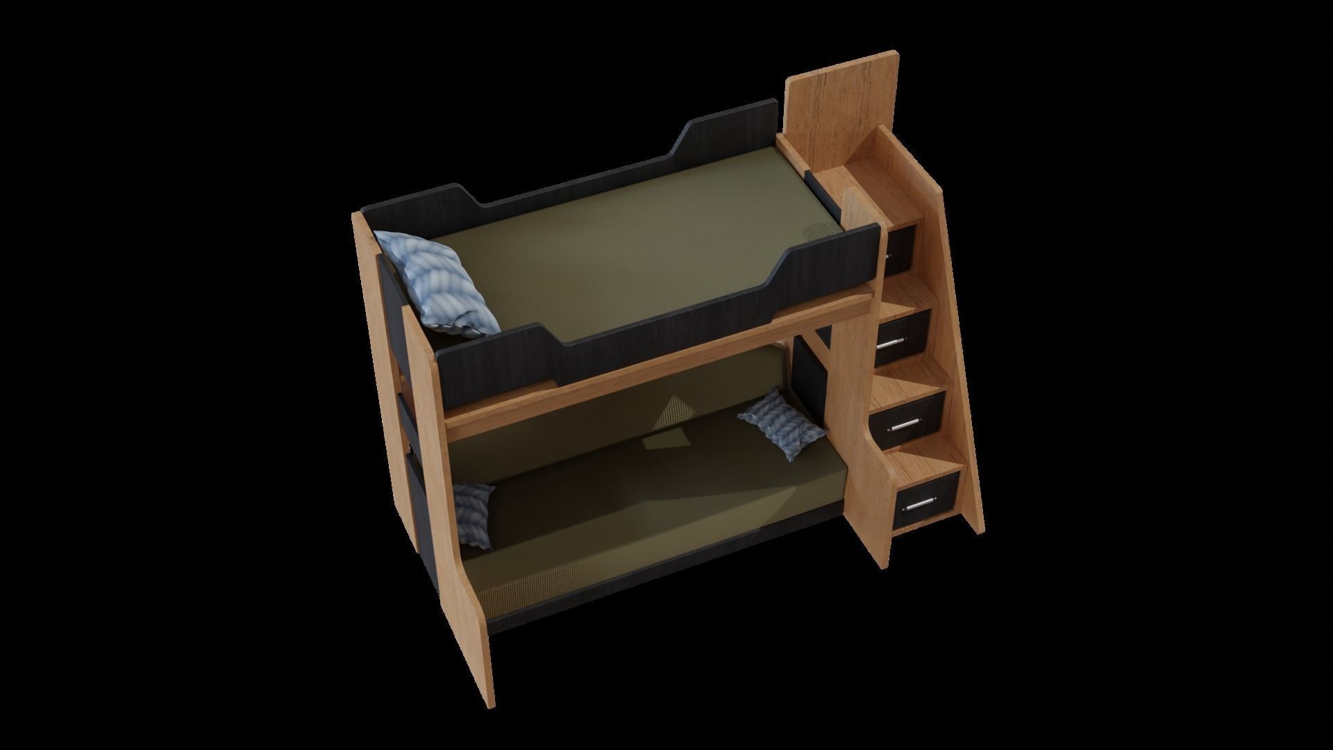 Bunk bed for kids 3D model_6