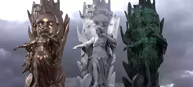 Athena Wise Goddess Statue With Head Crystal Statue