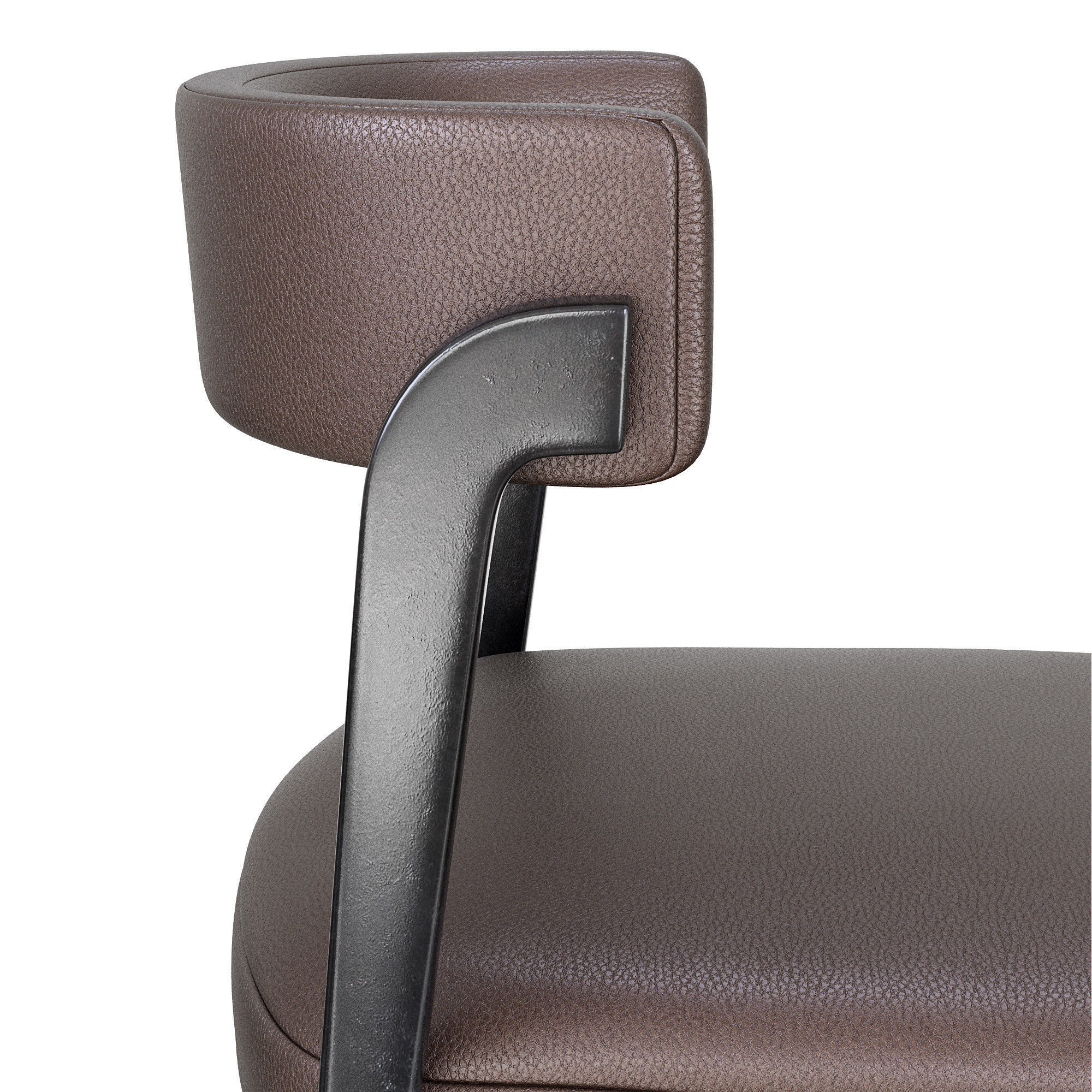 VERE BARSTOOL WITH BACK Low-poly 3D model_3