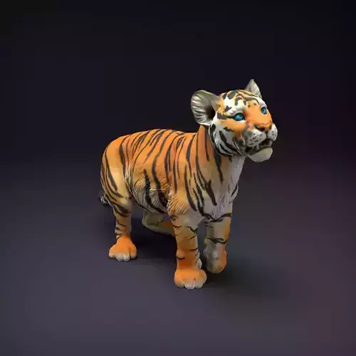 Bengal Tiger Cub for 3D Printing