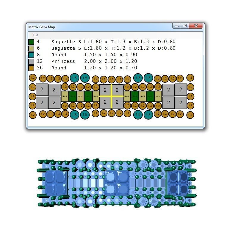 Ring339 elegant gold ring with diamonds 3D print model_7