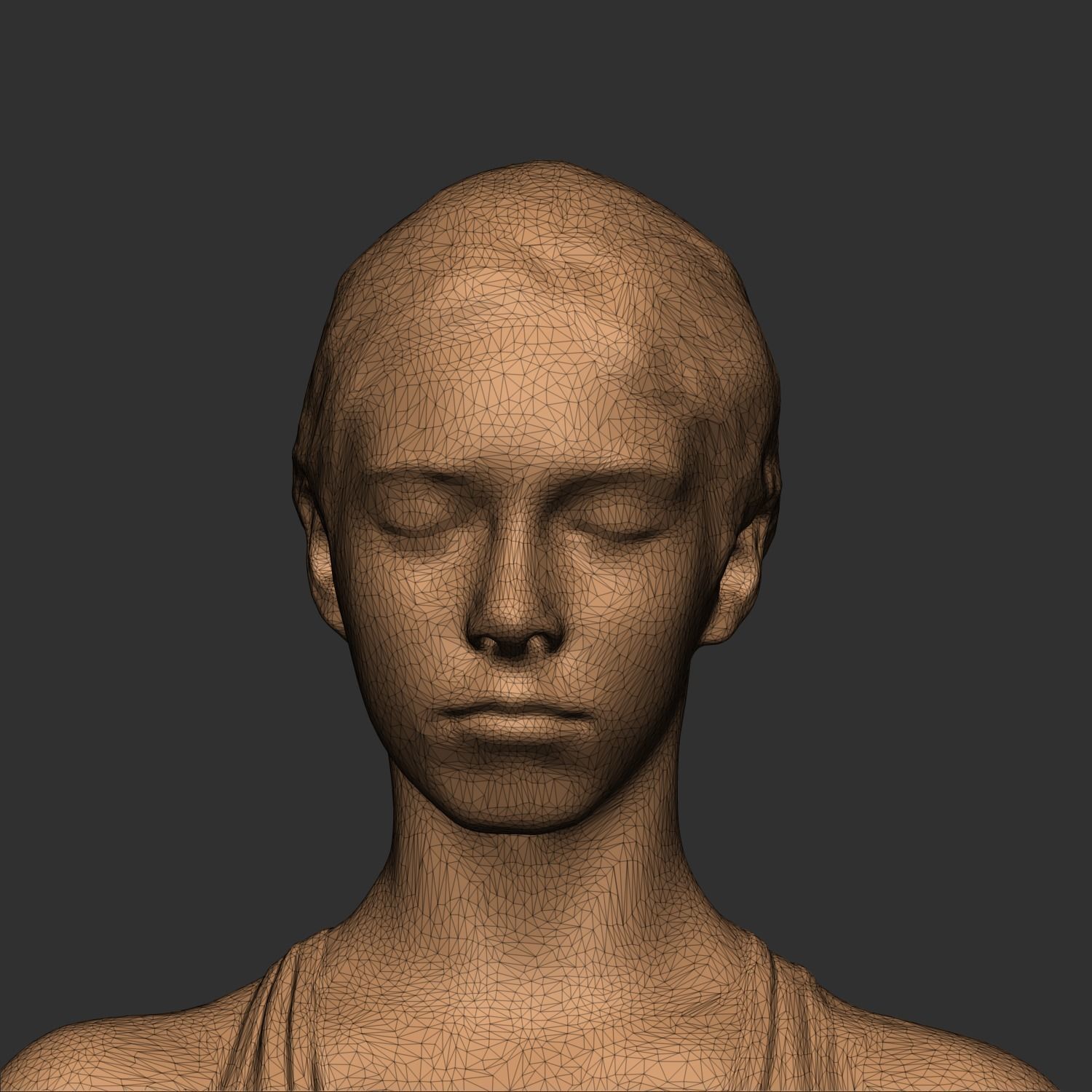 Beautiful young woman meditating 357 Low-poly 3D model_8