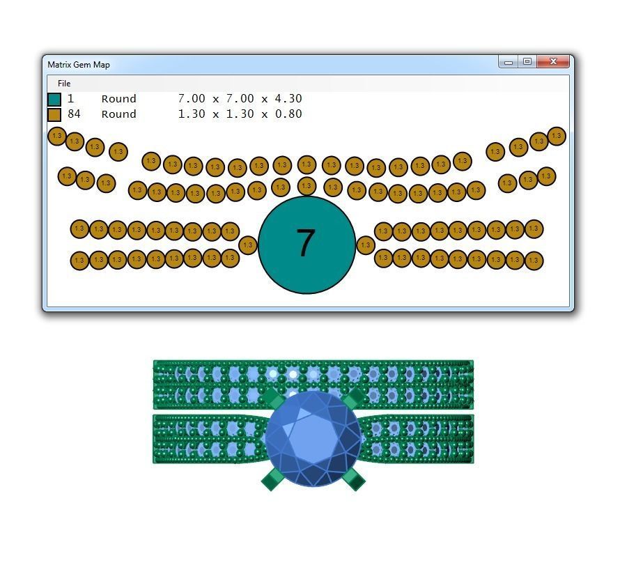 Ring340 gold diamond engagement ring set 3D print model_6