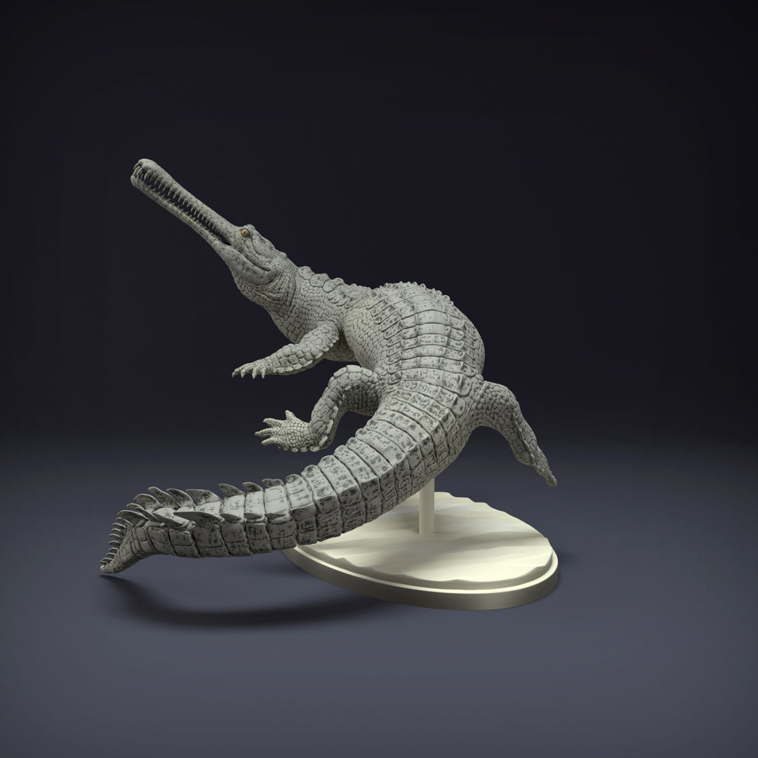 Gharial Swim for 3D Printing 3D print model_2